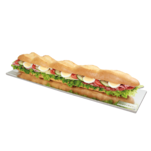 Baguette lang gefüllt 50cm geschnitten